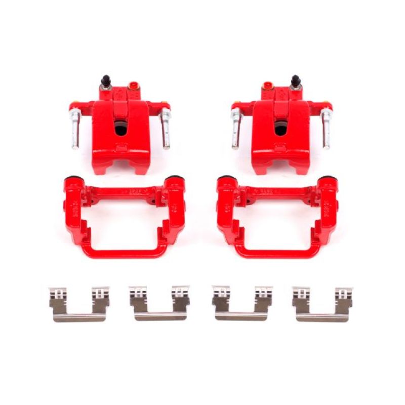 Power Stop 05-19 Chrysler 300 Rear Red Calipers com suportes - Par