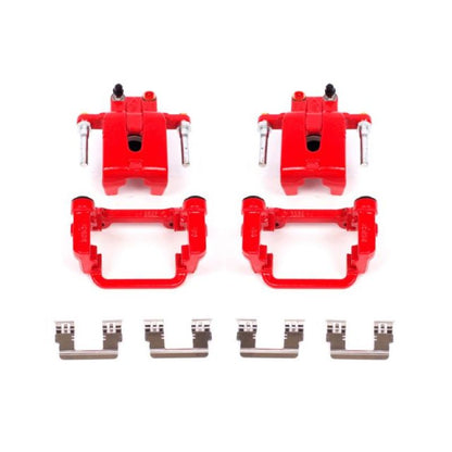 Power Stop 05-19 Chrysler 300 Rear Red Calipers com suportes - Par