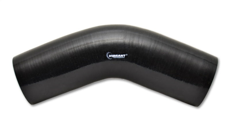 Conector de cotovelo de silicone reforçado vibrante com 4 camadas - ID de 4,5 polegadas - 45 graus. Cotovelo (PRETO)