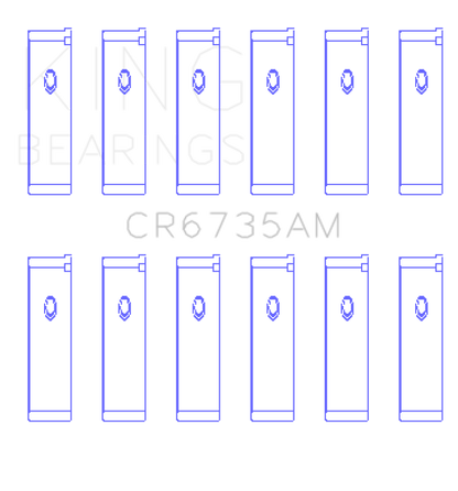 King Engine Bearings Mitsubishi 6G74 3000GT/Dodge Stealth (Size 0.25) Performance Rod Bearing Set