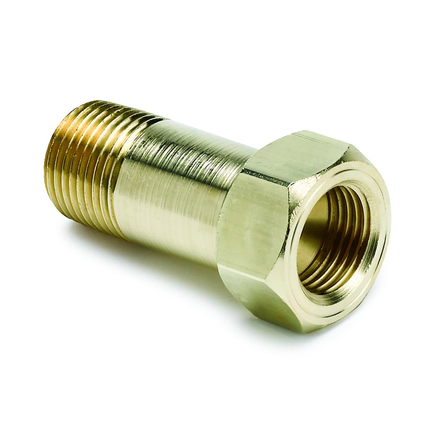AutoMeter - FITTING, ADAPTER, 3/8" NPT MALE, EXTENSION, BRASS, FOR MECH. TEMP. GAUGE (2271)
