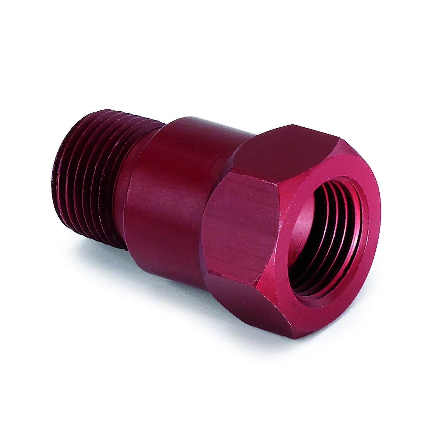 AutoMeter - FITTING, ADAPTER, 3/8" NPT MALE, ALUMINUM, RED, FOR MECH. TEMP. GAUGE (2272)