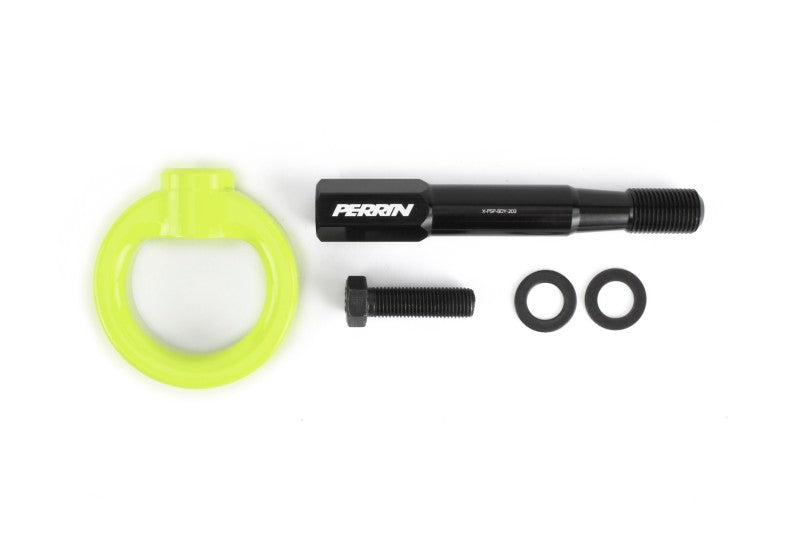 Perrin 15-17 Subaru WRX/STI Kit de gancho de remolque (delantero) - amarillo neón