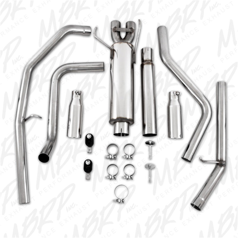 MBRP 2003 Dodge Ram Hemi 1500 5.7L SC/CC-SB Cat Back Doble parte trasera