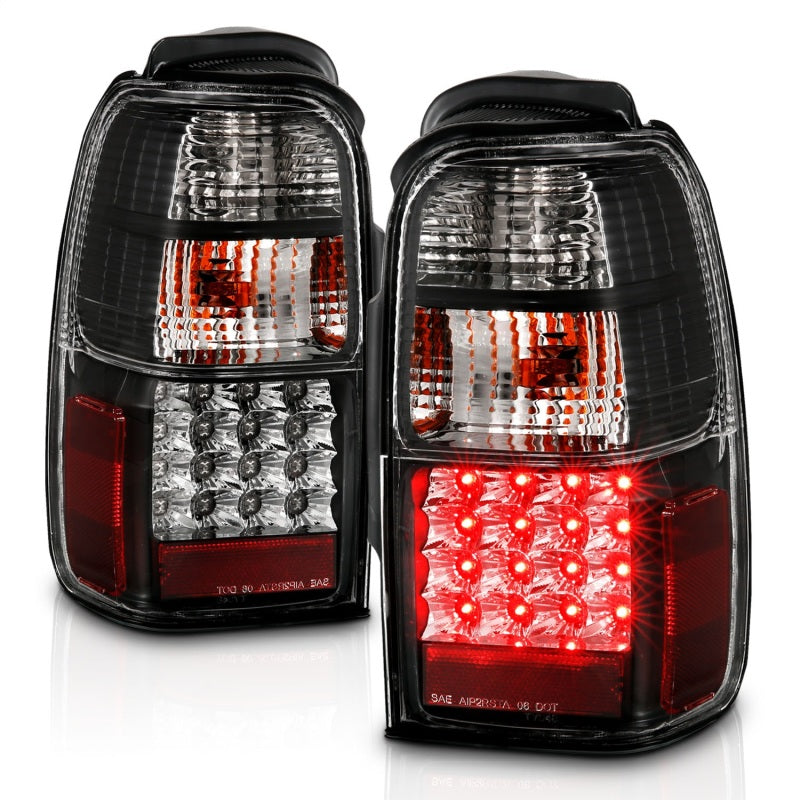 ANZO 2001-2002 Toyota 4 Runner LED lanternas traseiras pretas