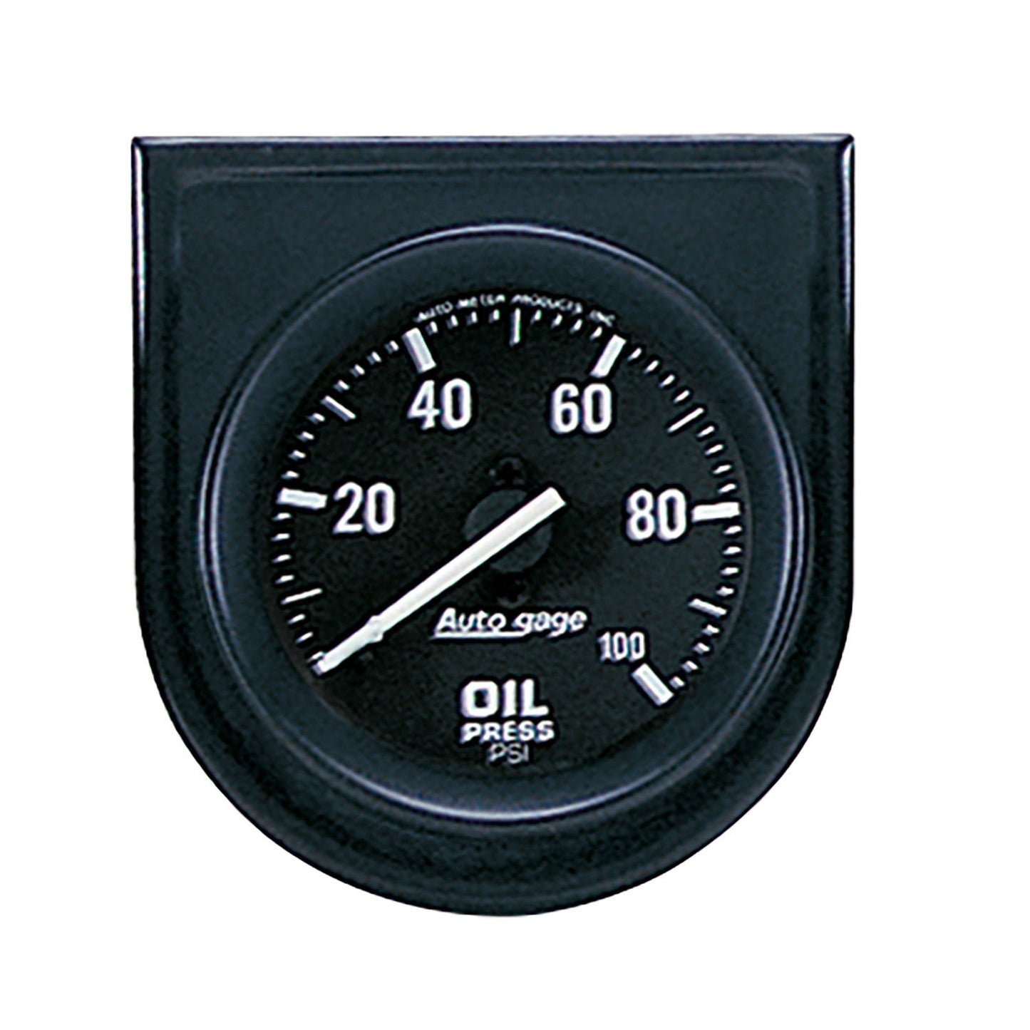AutoMeter - 2-1/16" OIL PRESSURE, 0-100 PSI, MECHANICAL, BLACK, FULL SWEEP, AUTO GAGE (2332)