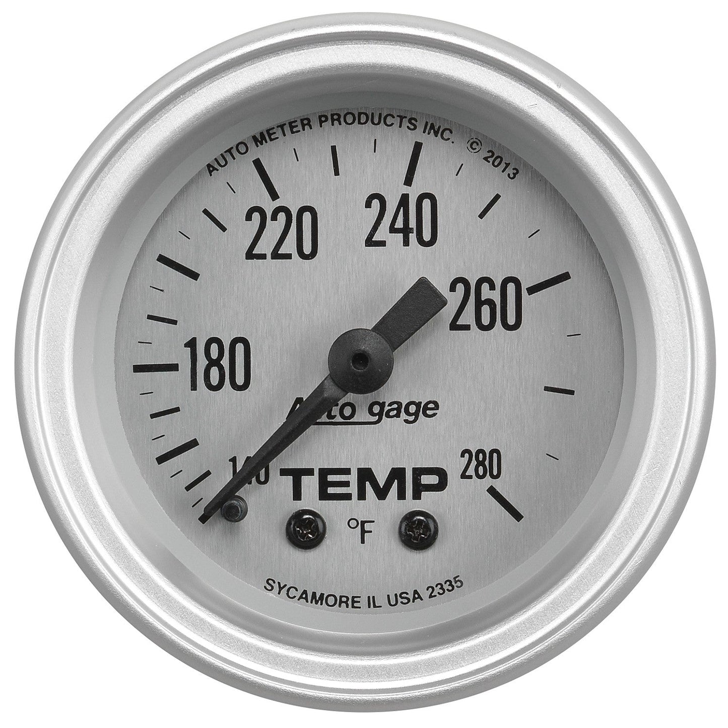 AutoMeter - 2-1/16" WATER TEMPERATURE, 140-280 °F, 6 FT., MECHANICAL, SILVER, AUTO GAGE  (2335)