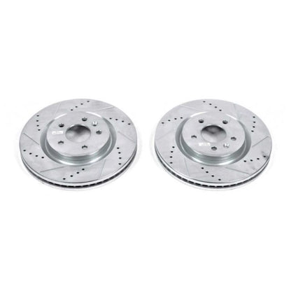 Power Stop 11-19 Ford Explorer Front Evolution Rotores perforados y ranurados - Par