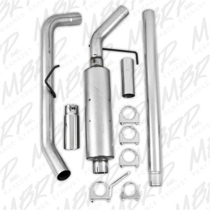 MBRP 2004-2008 Ford F150 EC/CC-SB Gato trasero de un solo lado