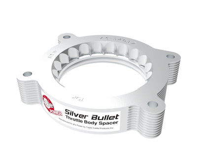 aFe 2020 Vette C8 Silver Bullet El espaciador del cuerpo del acelerador de aluminio funciona solo con admisión de fábrica - Plateado
