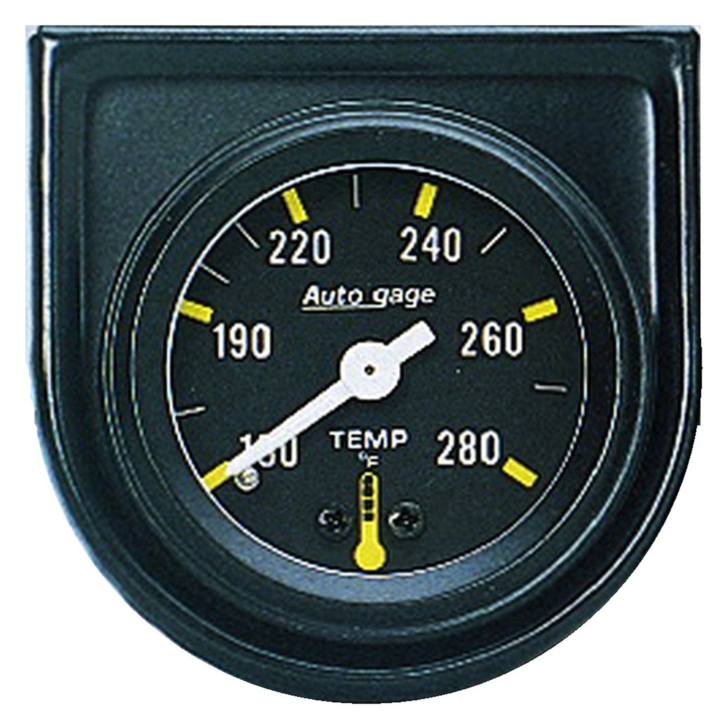 AutoMeter - 1-1/2" WATER TEMPERATURE, 100-280 °F, 6 FT., MECHANICAL, SHORT SWEEP, AUTO GAGE (2352)