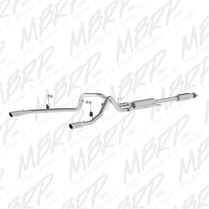 MBRP 2015 Ford F-150 5.0L 3in Cat Back Dual Split Salida trasera T409 Sistema de escape