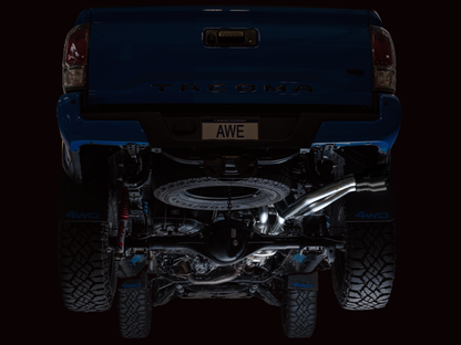 Escape AWE 16-22 Toyota Tacoma 0FG Catback c/ BashGuard - ponteiras duplas pretas Diamond