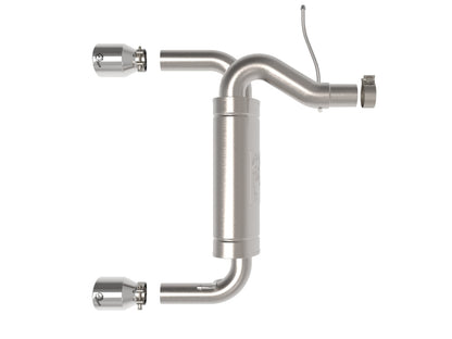 aFe Vulcan 3in 304 SS Axle-Back Escape 2021 Ford Bronco L4-2.3L (t)/V6-2.7L (tt) com pontas polidas