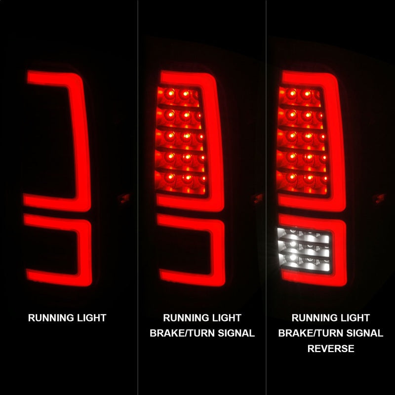 ANZO 2014-2021 Toyota Tundra LED luces traseras carcasa negra/lente transparente