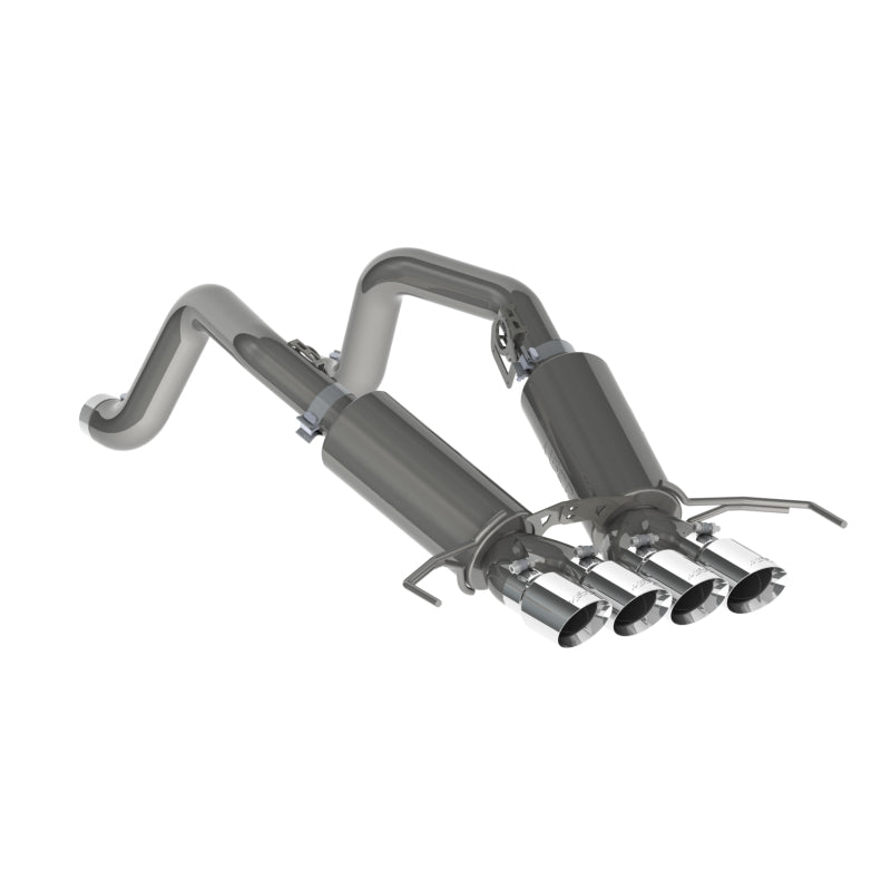 MBRP 14-19 Chevy Corvette V8 6.2L 3 pol. T304 Dual Cat Back c/ 4 pol. Quad Dual Wall Tips