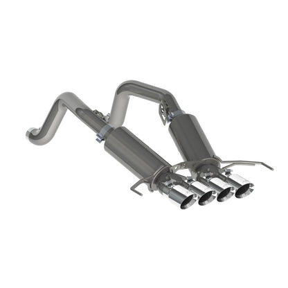 MBRP 14-19 Chevy Corvette V8 6.2L 3 pol. T304 Dual Cat Back c/ 4 pol. Quad Dual Wall Tips