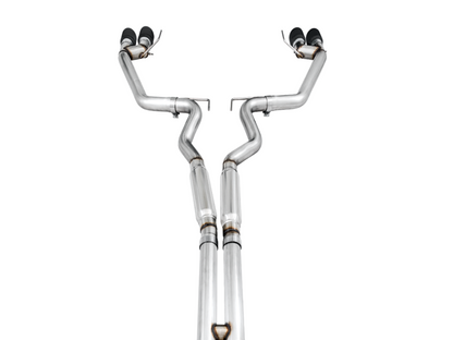 AWE Tuning 2018+ Ford Mustang GT (S550) Cat-Back Exhaust - Track Edition (Quad Diamond Black Tips)