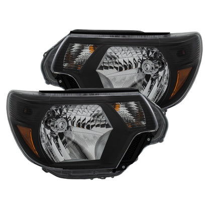 ANZO 2012-2015 Toyota Tacoma Crystal Faróis Preto