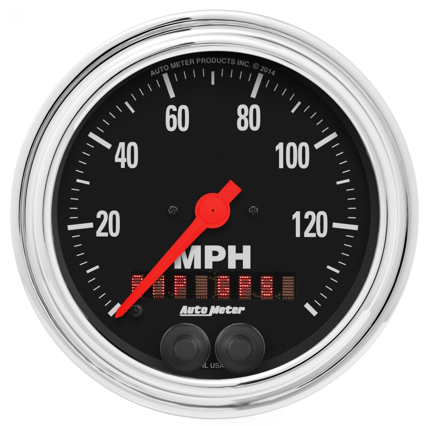 AutoMeter - 3-3/8" GPS SPEEDOMETER, 0-140 MPH, TRADITIONAL CHROME (2480)