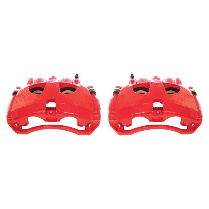 Power Stop 09-10 Dodge Ram 2500 Pinzas delanteras rojas con soportes - Par