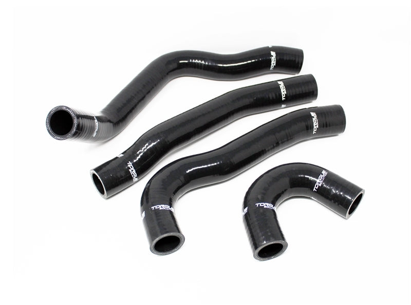 Solução de torque 08-15 Kit de mangueira de radiador de silicone Mitsubishi Evolution X - preto