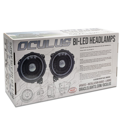 Oracle Oculus Bi-LED Projector Headlights for Jeep JL/Gladiator JT - Matte Blk - 5500K