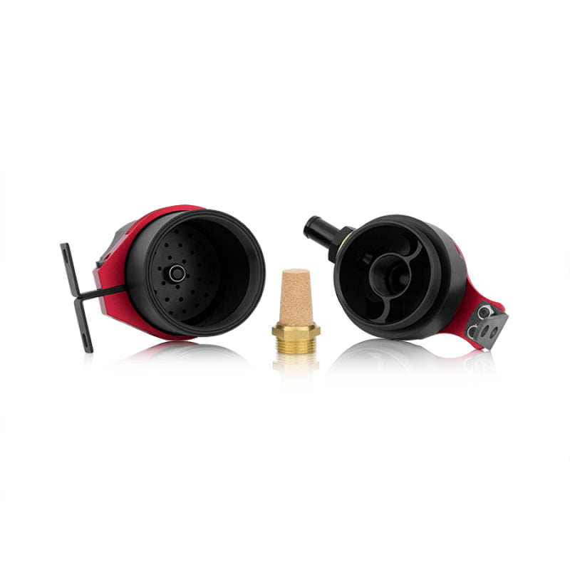 Mishimoto Recipiente de captura de aceite con deflector universal - Rojo