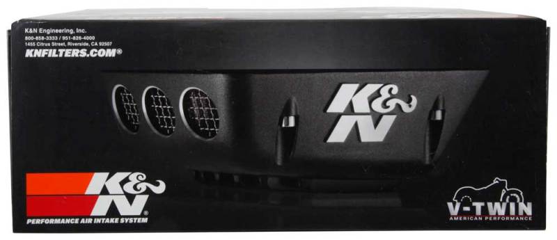 K&N Street Metal Intake System 01-16 Harley-Davidson Shaker Silver H/D Softail/Dyna Fl