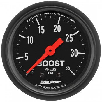 AutoMeter - 2-1/16" BOOST, 0-35 PSI, MECÂNICO, SÉRIE Z (2616)
