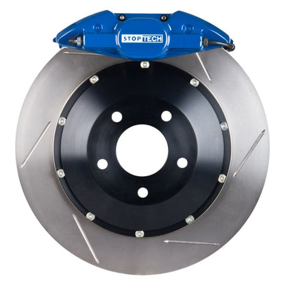 StopTech 95-02 Nissan Skyline Rear BBK w/ Blue ST-22 Calipers Slotted 355X32mm Rotors/Pads/SS Lines
