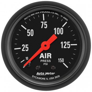 AutoMeter - 2-1/16" AIR PRESSURE, 0-150 PSI, MECHANICAL, Z-SERIES (2620)