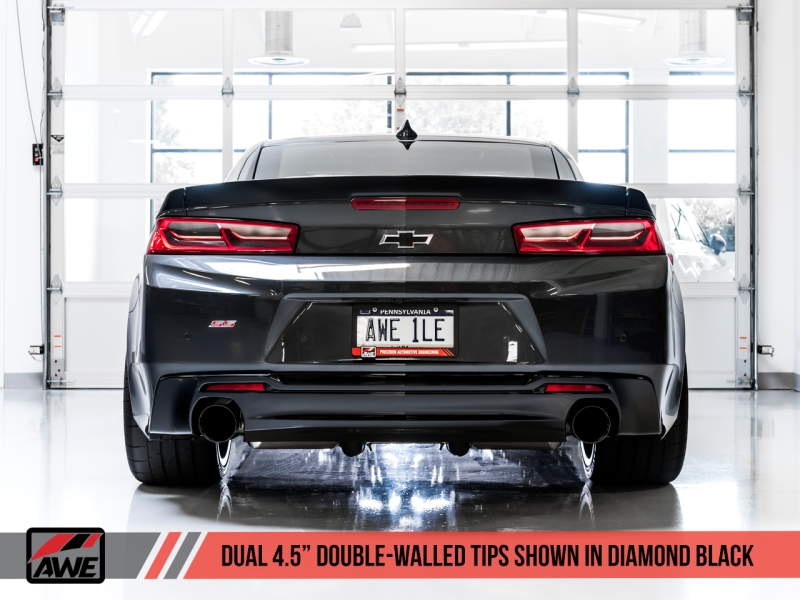 AWE Tuning 16-19 Chevrolet Camaro SS Axle-back Exhaust - Touring Edition (Diamond Black Tips)