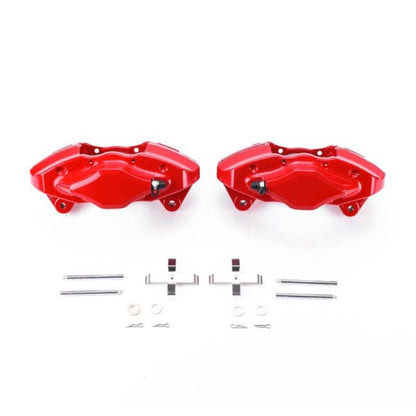 Power Stop 08-14 Subaru Impreza Pinzas traseras rojas sin soportes - Par