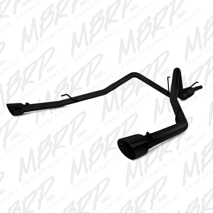 MBRP 09-14 Dodge Ram 1500 5.7L Cat-Back Dual Split Trasero (a través del parachoques) AL - Negro