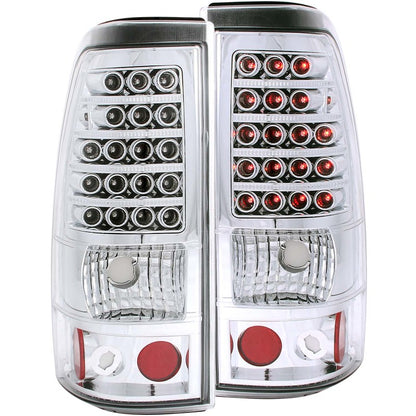 ANZO 2003-2006 Chevrolet Silverado 1500 LED lanternas traseiras cromadas