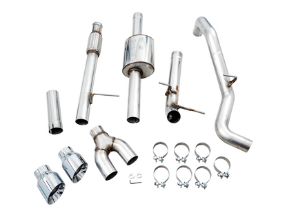 AWE Tuning 4ª Geração GM 1500 5.3L 0FG Catback Saída Lateral Dupla (Pára-choque Plano) - Pontas Cromadas