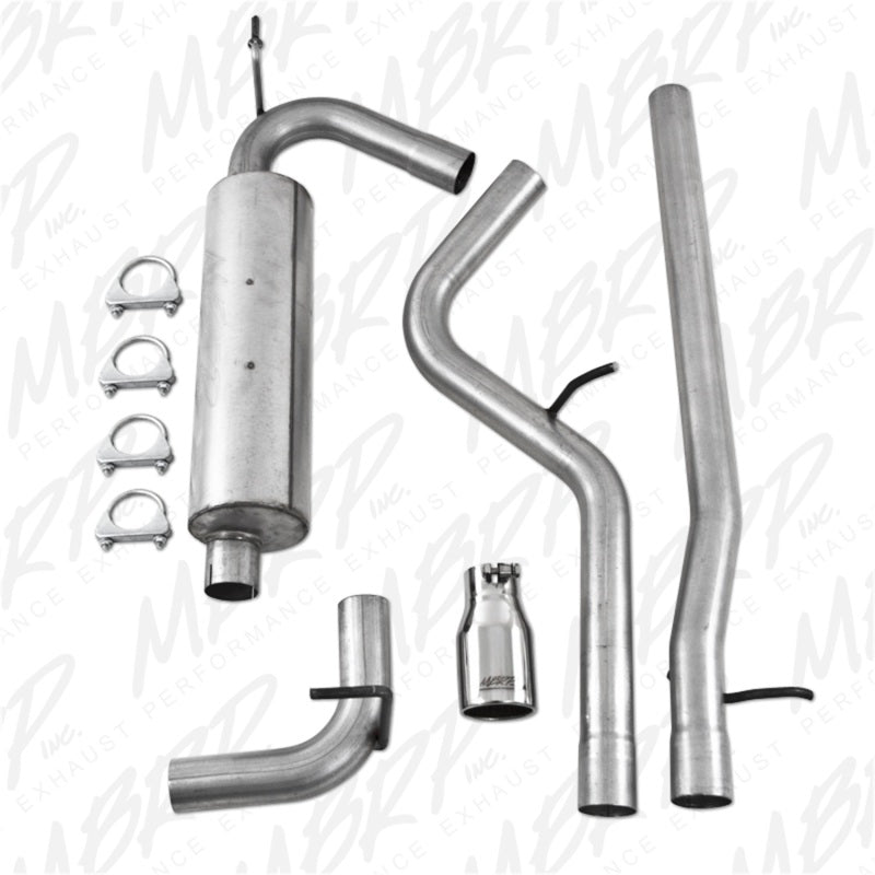 MBRP 2007-2009 Jeep Wrangler 4dr 3.8L V6 Gato trasero individual