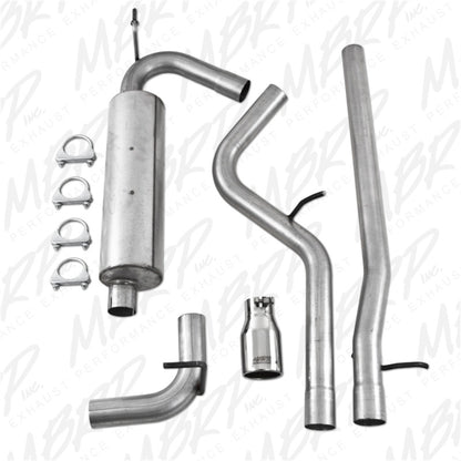 MBRP 2007-2009 Jeep Wrangler 4dr 3.8L V6 Gato trasero individual