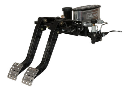 Pedal duplo ajustável em tandem Wilwood - freio / embreagem - dianteiro. Swing Mount - 6,25:1 - E-Coat preto
