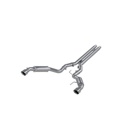 MBRP 15-17 Ford Mustang GT 5.0 3in Cat Back Dual Split Rear Race Version 4.5in Tips - Aluminizado