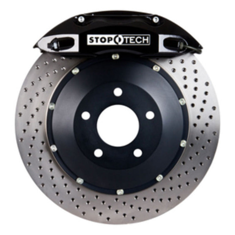 StopTech BBK 08-09 BMW M3 (E92) V8 Front 355x35 Black ST-40 Calipers Drilled Rotors/Pads/SS Lines