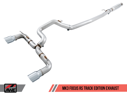 AWE Tuning Ford Focus RS Track Edition Cat-back Exaustão - Chrome Silver Tips