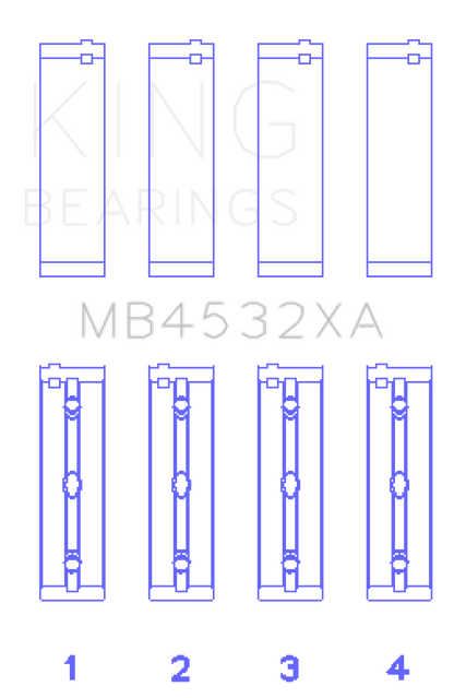 King Engine Bearings Mercedes-Benz OM 642.822/36/910/20/30/70 Main Bearing Set