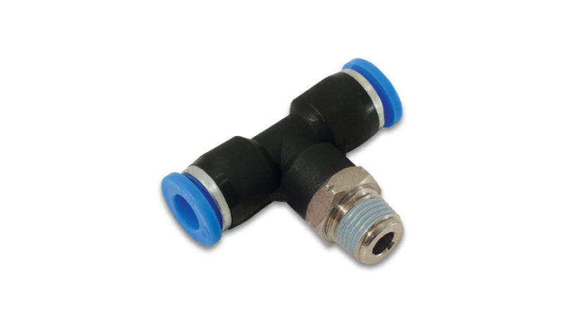 Encaixe de 1 toque em T macho vibrante para tubo OD de 1/4 pol. (1/8 pol. NPT)