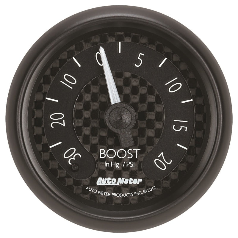 Autometer GT Series 52mm Mechanical 30 In Hg/20 psi Vacuum/Boost Gauge