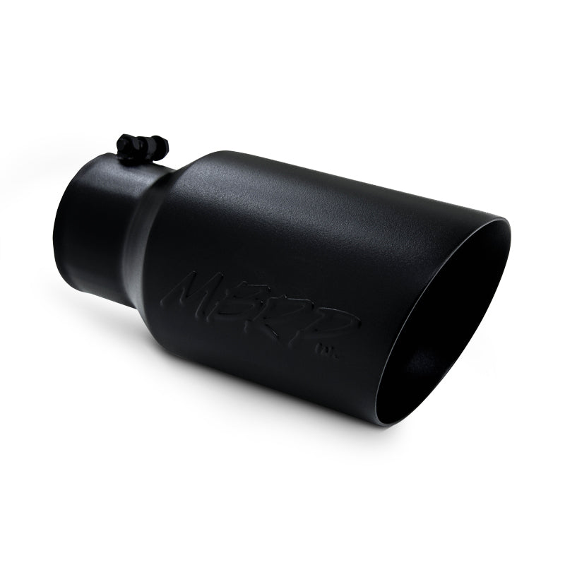MBRP Universal Tip 6 OD Dual Wall Angled 4 entrada 12 longitud - Acabado negro