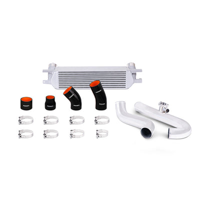 Mishimoto 2015 Ford Mustang EcoBoost Performance Intercooler Kit - Tubos pulidos de núcleo plateado