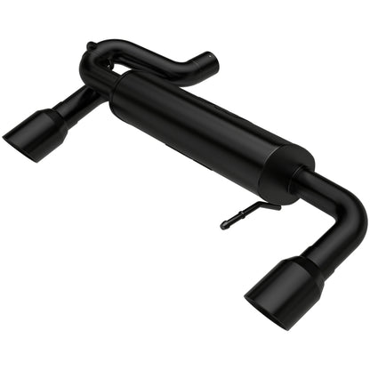 MagnaFlow 2021 Ford Bronco 2.3L I-4 Escape con eje trasero con salida de estilo trasera doble dividida - Puntas negras