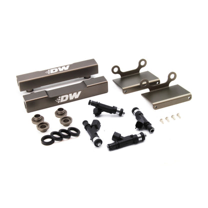 DeatschWerks 04-06 Subaru STI/LGT Alimentação lateral para alimentação superior Kit de conversão de trilho de combustível com injetores de 1000 cc